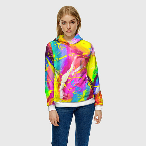 Женская толстовка ТИ-ДАЙ / 3D-Белый – фото 3