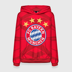 Толстовка-худи женская BAYERN MUNCHEN, цвет: 3D-красный
