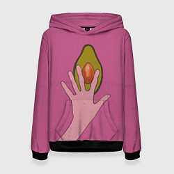 Толстовка-худи женская Avocado, цвет: 3D-черный