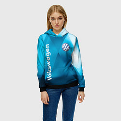 Толстовка-худи женская VOLKSWAGEN, цвет: 3D-черный — фото 2