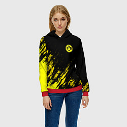 Толстовка-худи женская BORUSSIA, цвет: 3D-красный — фото 2