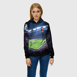 Толстовка-худи женская FC MILAN, цвет: 3D-черный — фото 2
