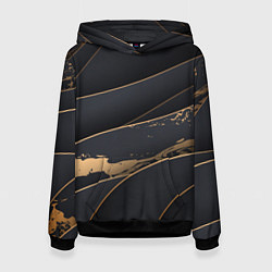 Толстовка-худи женская Black gold, цвет: 3D-черный