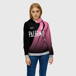 Толстовка-худи женская PALERMO FC, цвет: 3D-меланж — фото 2