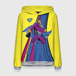 Толстовка-худи женская Superman, цвет: 3D-меланж