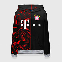 Толстовка-худи женская FC Bayern Munchen Форма, цвет: 3D-меланж