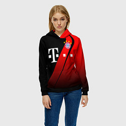 Толстовка-худи женская FC Bayern Munchen Форма, цвет: 3D-черный — фото 2