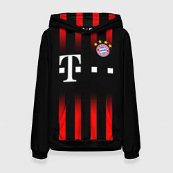 Толстовка-худи женская FC Bayern Munchen, цвет: 3D-черный