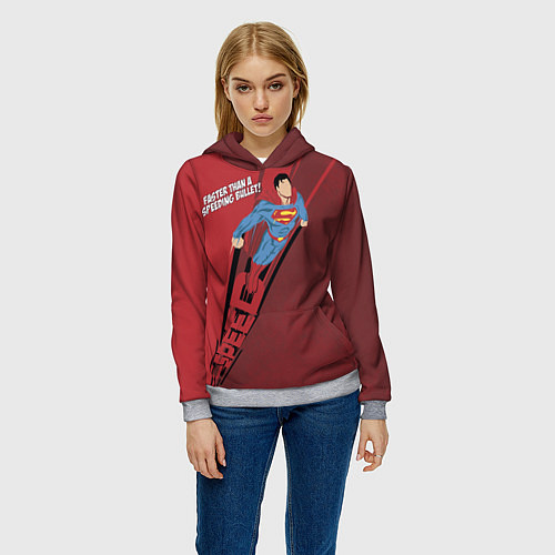 Женская толстовка SPEED / 3D-Меланж – фото 3