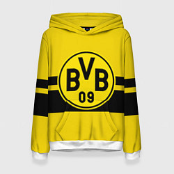 Толстовка-худи женская BORUSSIA DORTMUND, цвет: 3D-белый