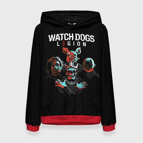 Женская толстовка Watch Dogs Legion / 3D-Красный – фото 1