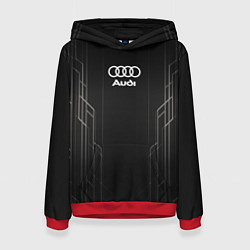 Толстовка-худи женская AUDI, цвет: 3D-красный
