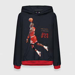 Толстовка-худи женская MICHAEL JORDAN, цвет: 3D-красный