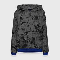 Толстовка-худи женская Черная дымка, цвет: 3D-синий