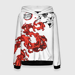 Толстовка-худи женская Клинок, рассекающий демонов, цвет: 3D-черный