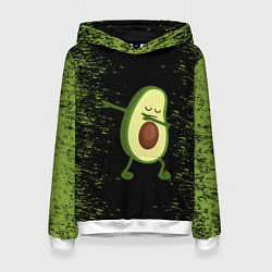 Толстовка-худи женская Авокадо, цвет: 3D-белый