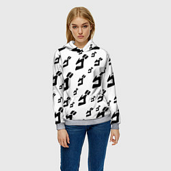 Толстовка-худи женская JoJo Bizarre Adventure, цвет: 3D-меланж — фото 2