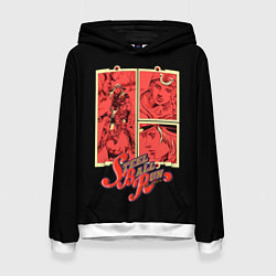 Толстовка-худи женская JoJo Bizarre Adventure, цвет: 3D-белый