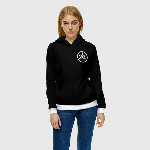 Женская толстовка Yamaha на спине / 3D-Белый – фото 3