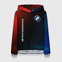 Толстовка-худи женская BMW БМВ, цвет: 3D-меланж