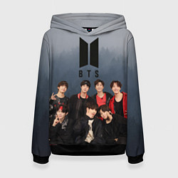 Толстовка-худи женская BTS Forest, цвет: 3D-черный