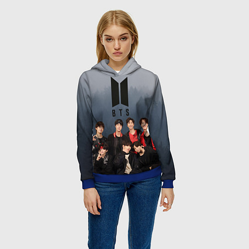 Женская толстовка BTS Forest / 3D-Синий – фото 3