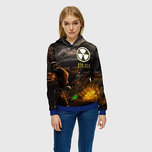 Женская толстовка Stalker 2 / 3D-Синий – фото 3