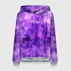 Толстовка-худи женская Relax, цвет: 3D-меланж
