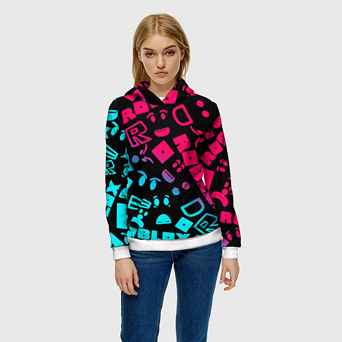 Женская толстовка Roblox / 3D-Белый – фото 3