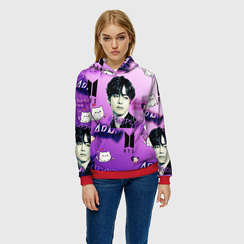 Женская толстовка I purple you / 3D-Красный – фото 3