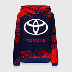 Толстовка-худи женская TOYOTA ТОЙОТА, цвет: 3D-синий
