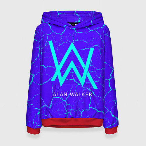 Женская толстовка ALAN WALKER АЛАН УОКЕР / 3D-Красный – фото 1