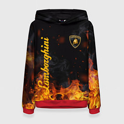 Толстовка-худи женская LAMBORGHINI, цвет: 3D-красный