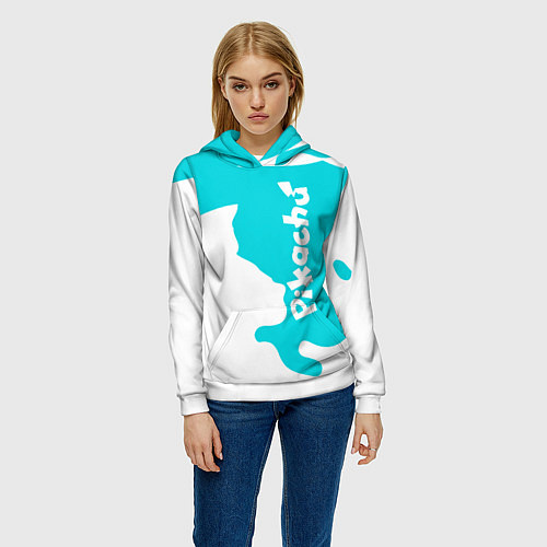 Женская толстовка Pikachu / 3D-Белый – фото 3