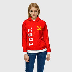 Толстовка-худи женская USSR СССР, цвет: 3D-белый — фото 2