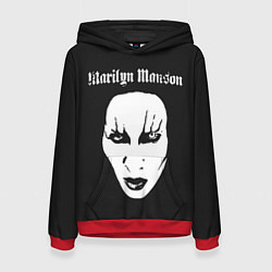 Толстовка-худи женская Marilyn Manson, цвет: 3D-красный