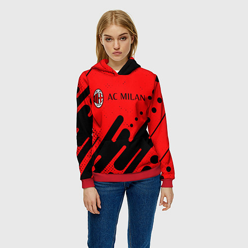 Женская толстовка AC MILAN МИЛАН / 3D-Красный – фото 3