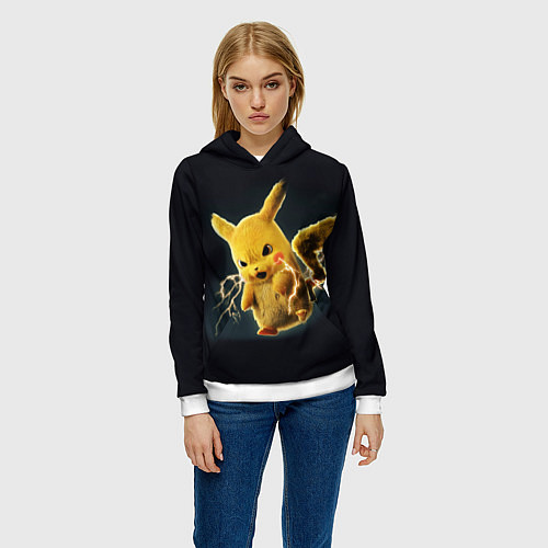 Женская толстовка Pikachu Pika Pika / 3D-Белый – фото 3