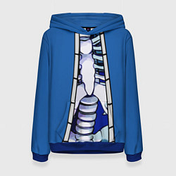Толстовка-худи женская КУРТКА САНСА SANS, цвет: 3D-синий