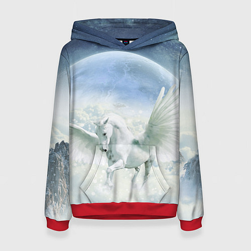 Женская толстовка Пегас / 3D-Красный – фото 1