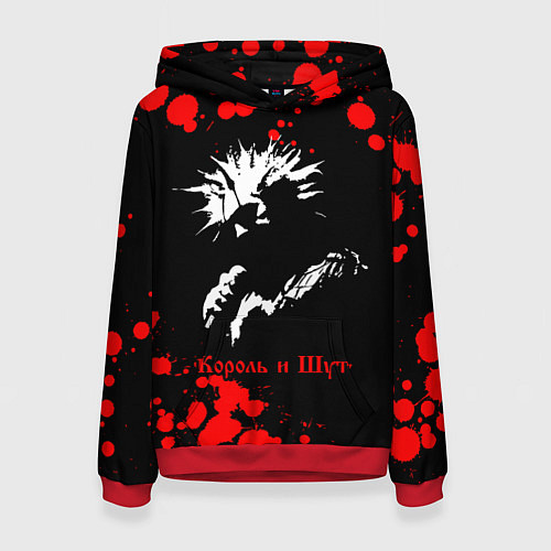 Женская толстовка КОРОЛЬ И ШУТ / 3D-Красный – фото 1