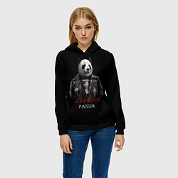 Толстовка-худи женская Metall Panda, цвет: 3D-черный — фото 2
