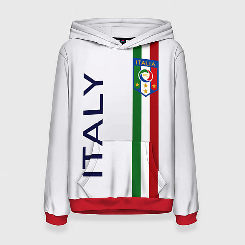 Женская толстовка СБОРНАЯ ИТАЛИИ / 3D-Красный – фото 1