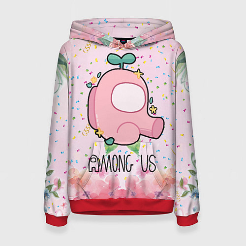 Женская толстовка Among Us girl / 3D-Красный – фото 1