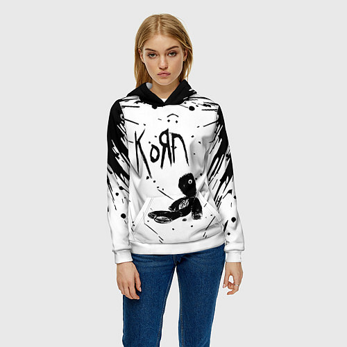 Женская толстовка Korn / 3D-Белый – фото 3