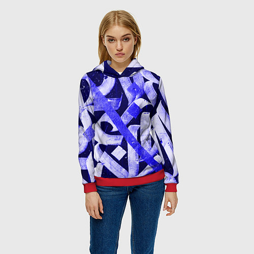 Женская толстовка Graffiti / 3D-Красный – фото 3