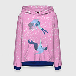 Толстовка-худи женская Форма голоса, цвет: 3D-синий