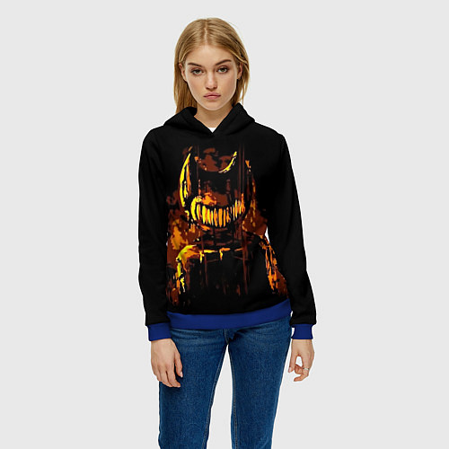 Женская толстовка Bendy And The Ink Machine / 3D-Синий – фото 3