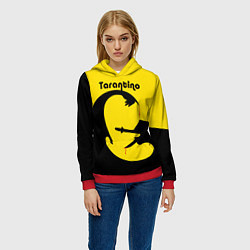Толстовка-худи женская Тарантино, цвет: 3D-красный — фото 2