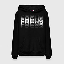 Толстовка-худи женская FOCUS: WHITE, цвет: 3D-черный